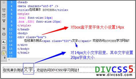 html字体大小 html文字大小 - DIVCSS5