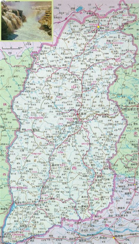 山西省行政区划图+行政统计表 - 山西省地图 - 地理教师网