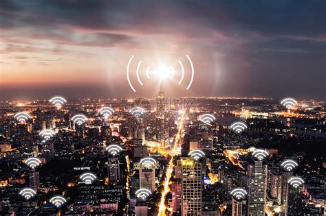 城市网络wifi热点信号图片素材-正版创意图片500738504-摄图网