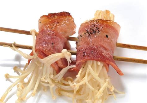 烤培根金针菇,中国菜系,食品餐饮,摄影素材,汇图网www.huitu.com