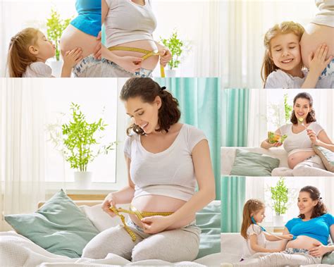 孕妇女人与小孩拍摄高清图片 - 爱图网