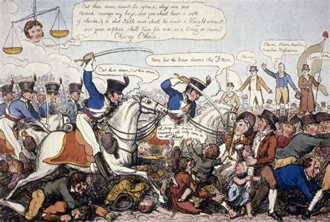 Peterloo Massacre, 1819. /Nthe Peterloo Massacre At St. Peter