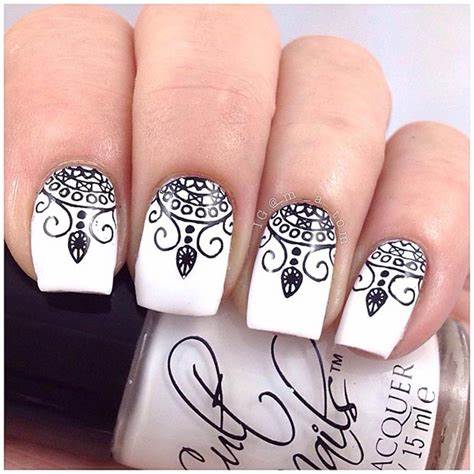50 Best Black and White Nail Designs | StayGlam