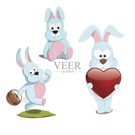 兔子的吉祥物插画图片素材_ID:137866744-Veer图库