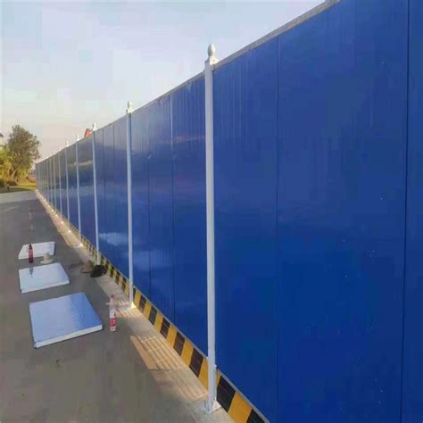 彩钢围挡板道路施工pvc安全蓝色围挡护栏建筑工地施工pvc围挡板-阿里巴巴