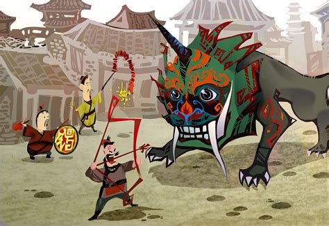 儿童传统文化教育动画《年兽篇》|动漫|动画片|苏爺 - 原创作品 - 站酷 (ZCOOL)