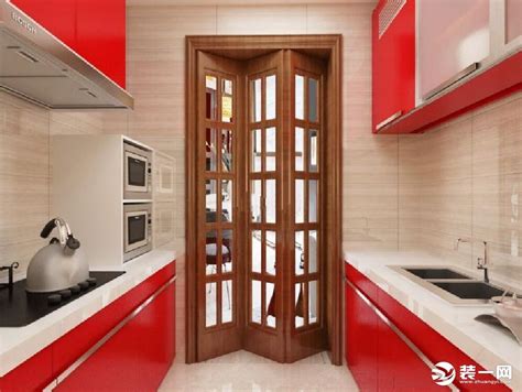 现代风格厨房折叠门装修效果图 铝合金玻璃门图片-门窗网