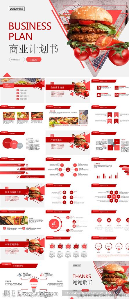 餐饮行业招商加盟计划书PPT模板-商业计划书-PPT模板免费下载