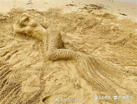 网红维纳斯雪人“升级版”！ 济南大学男生用沙雕出美人鱼