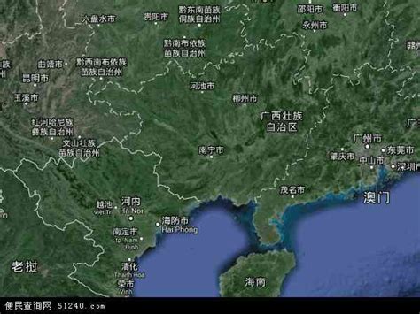 广西壮族自治区地图 - 广西壮族自治区卫星地图 - 广西壮族自治区高清航拍地图