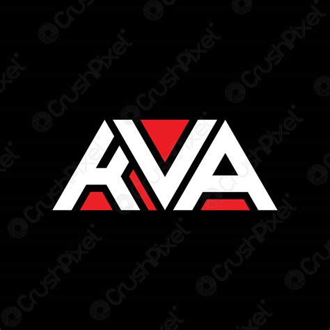 KVA triangle letter logo design with triangle shape. KVA triangle ...