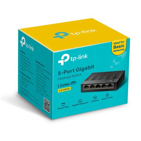 Switch 5 Portas - Gigabit - TP-Link - Preto - LS1005G - waz