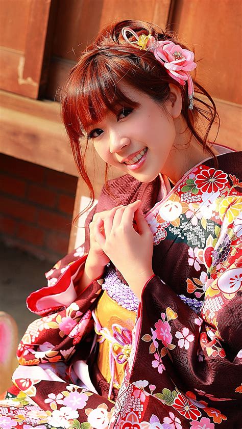 Japanese girl beautiful kimono 1080x1920 iPhone 8/7/6/6S Plus wallpaper ...