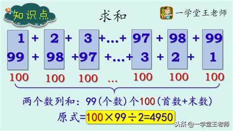 从1加到99等于多少简便方法（1~99连续自然数相加如何算？） | 说明书网