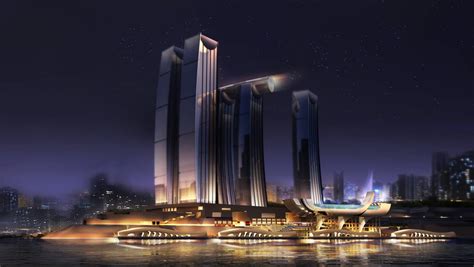 朝天门项目3dmax 模型下载-光辉城市