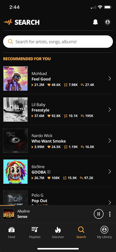 Screenshot of Audiomack - Playlists
