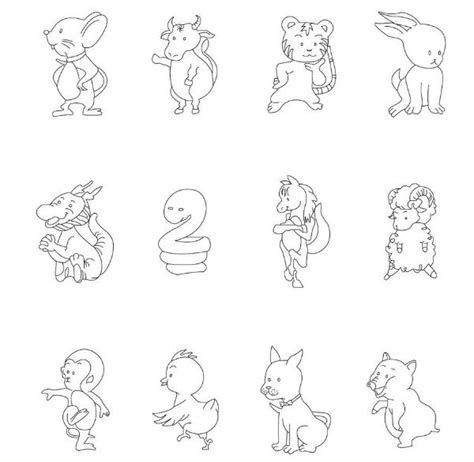 十二生肖简笔画大全，可爱有趣的卡通小动物，孩子能画一叠纸-搜狐大视野-搜狐新闻
