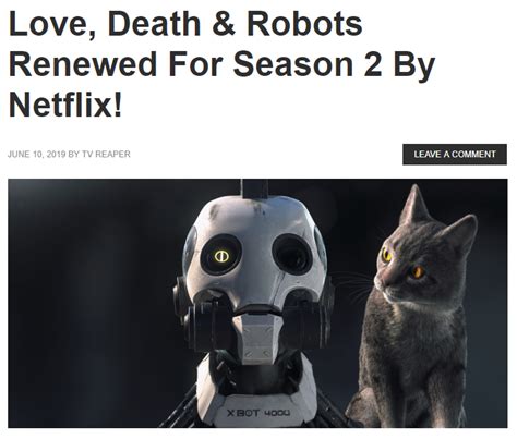 《爱，死亡与机器人》第二季获续订 将于2020年推出_3DM单机