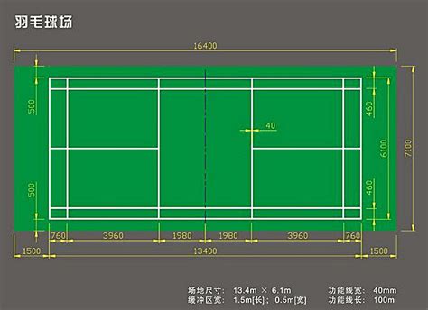 羽毛球场标准尺寸 - 上海辰雨运动场地工程有限公司