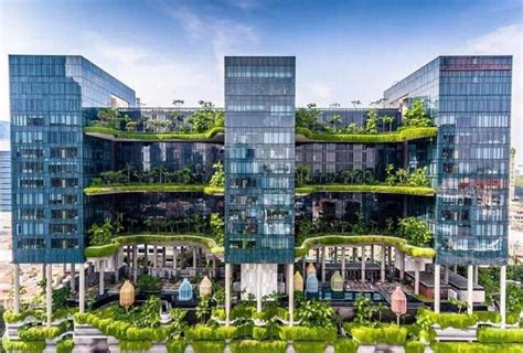 航拍句容“植物建筑”：整栋大楼种满绿树小草 _深圳新闻网