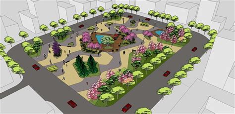 某文化休闲活动广场设计方案免费下载 - 园林毕业设计 - 土木工程网