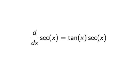 What is the Derivative of sec(x)? - [FULL SOLUTION]
