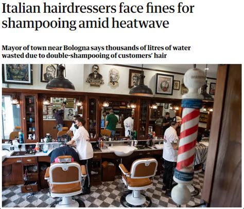 为节约用水，意大利小镇禁止理发店给顾客洗两遍头