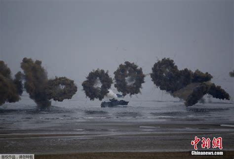 韩国陆军举行海岸哨所军事演习[图集]