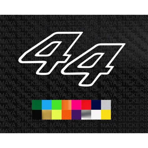 Lewis Hamilton new 44 number logo sticker