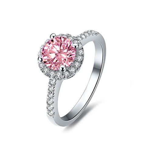 18K金天然钻石戒指AU750钻戒女结婚订婚钻戒真钻20分六爪圆形戒指-阿里巴巴