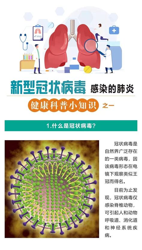 新型冠状病毒感染的肺炎 —— 健康科普知识（一）
