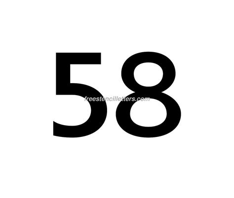 Number 58 Template Coloring Page | Images and Photos finder