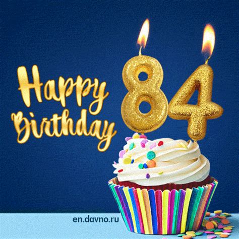 Komplimente Geburtstagskarte zum 84. Geburtstag Happy Birthday ...