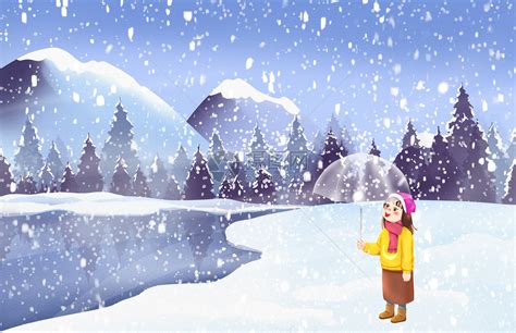 冬天下雪插画插画图片下载-正版图片400069712-摄图网