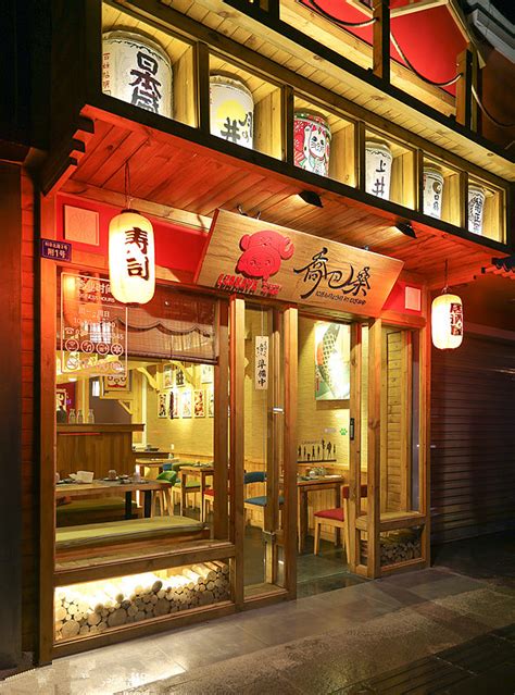 日式料理店丨日式餐饮门头，大堂，卡座_超美效果图小姐姐-站酷ZCOOL