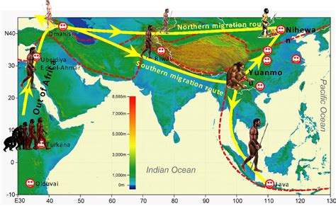中国古人类分布地图