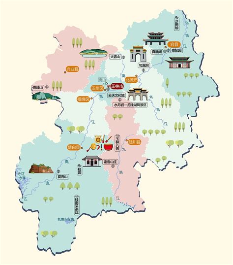 广西玉林市旅游地图高清版_广西地图_初高中地理网