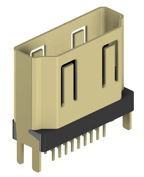 HDMI连接器_STEP_模型图纸下载 – 懒石网