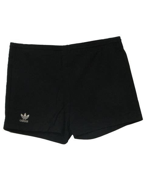 Retro Eighties Shorts: 80s -Adidas Made in USA- Mens black double knit ...