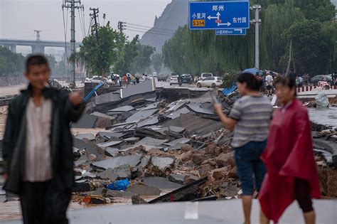 河南暴雨：巩义米河镇受损严重