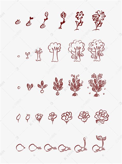 植物简笔画手绘简单,植物简笔画,手绘_大山谷图库