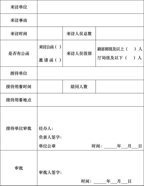 汉江师范学院公务接待用餐审批单、接待清单-汉江师范学院-学校办公室