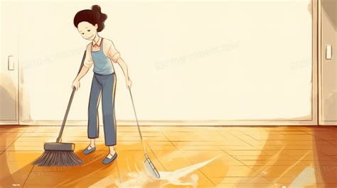 女保洁清洁工日卡通人物插画图片素材下载_jpg格式_熊猫办公