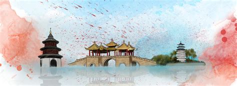 扬州五一旅行宣传背景图片免费下载-千库网