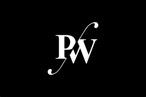 PW Monogram Logo Design By Vectorseller | TheHungryJPEG.com