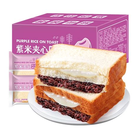 比比赞紫米吐司面包1000g - 惠券直播 - 一起惠返利网_178hui.com