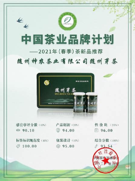 随州芽茶2021年被中国茶叶流通协会纳入中国茶业品牌计划推荐名录。_公司新闻_随州市神农茶业集团