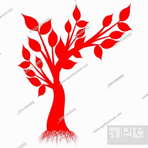 art tree silhouette isolated on white background, Stock Photo, Picture And Rights Managed Image ...