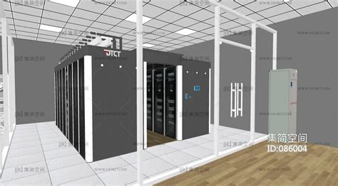 【服务器机房3D模型】-现代VR有灯光有贴图MAX2014服务器机房3d模型下载-ID1033164-免费3Dmax模型库 - 青模3d模型网