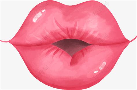 撅嘴的性感粉嫩红唇png元素图片素材-佳库网